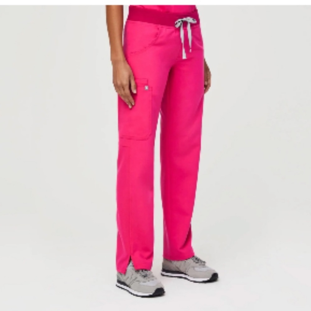 FIGS shocking pink Kade cargo pants